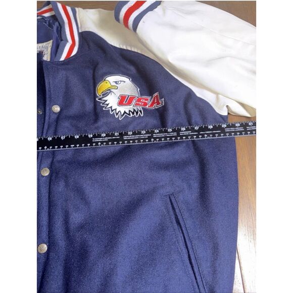 Vintage Steve & Barrys USA Eagle Varsity Bomber Letterman Jacket - Picture 5 of 9